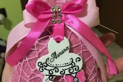 Bomboniera battesimo sacchettino con ciuccio in ceramica personalizzato