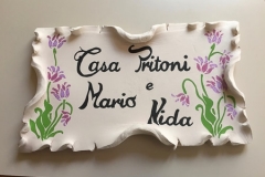 Pergamena in ceramica dipinta a mano, personalizzata